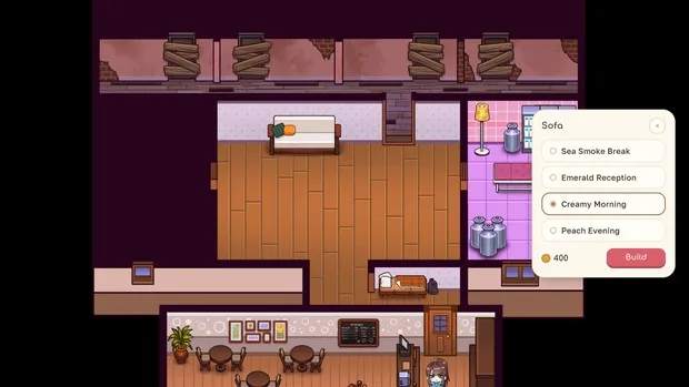 Furnishing the café
