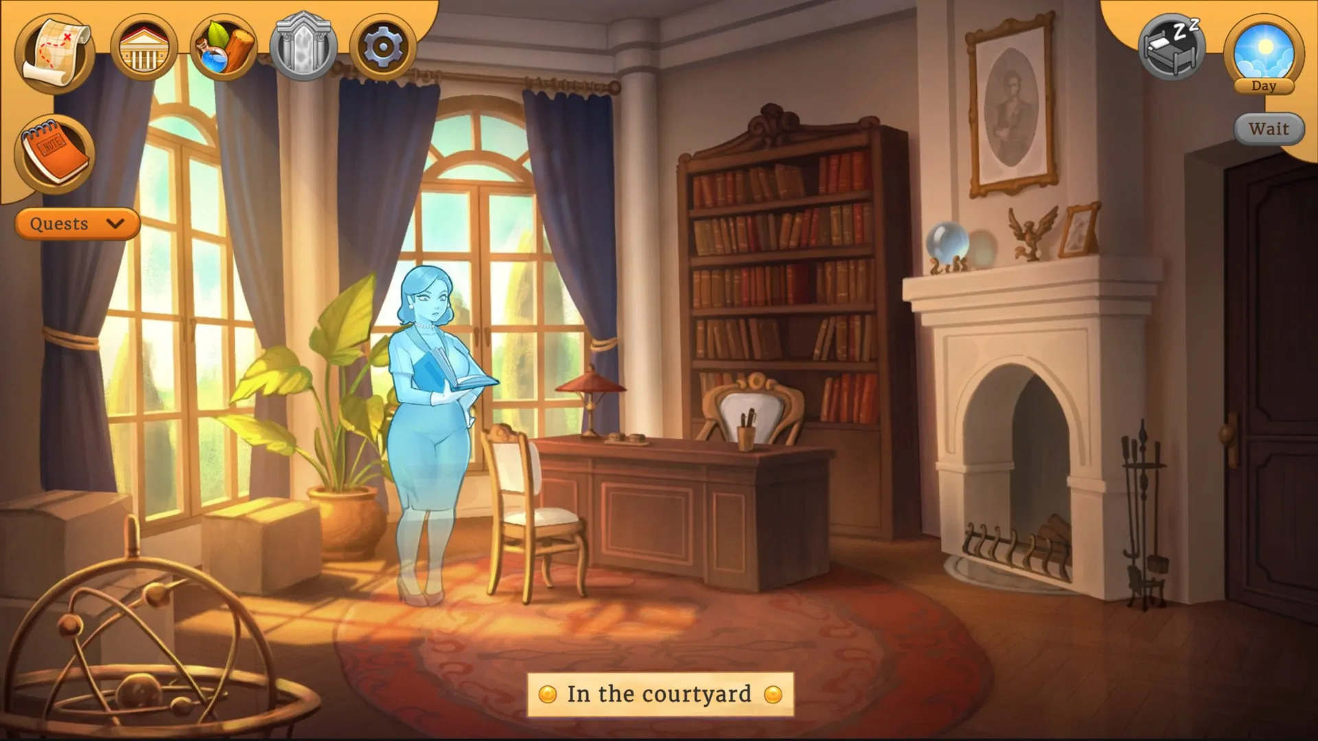 The headmaster's study with Victoria