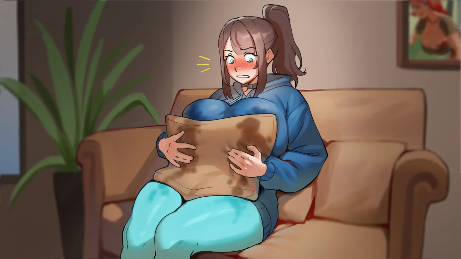 Miku on the sofa