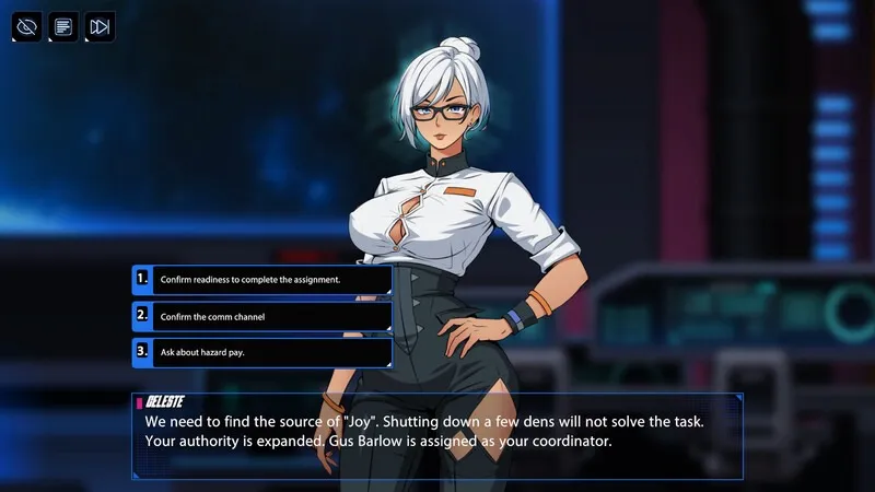 Celeste gives the agent a new assignment