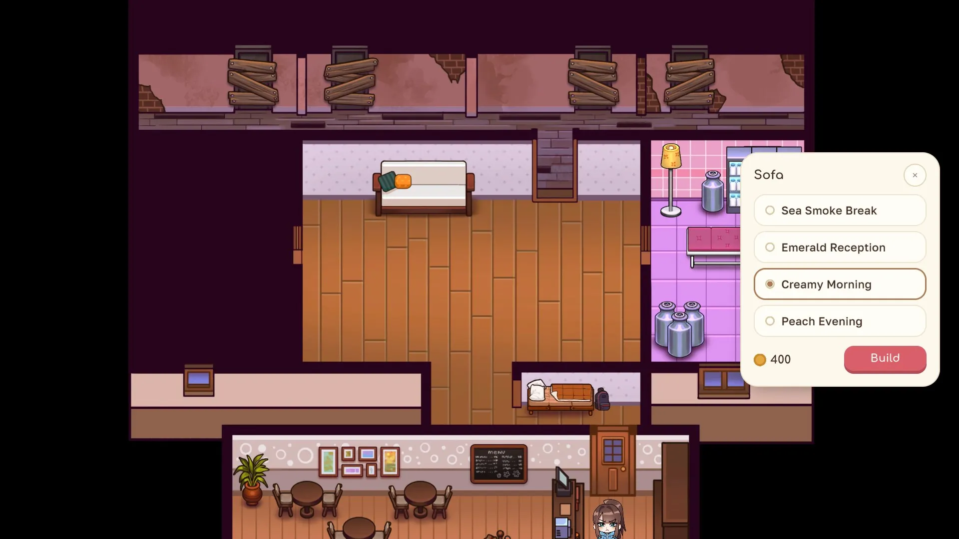 Choosing furniture for the café